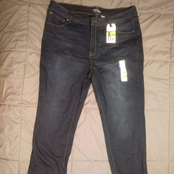 Time and Tru Mid Rise Straight Leg Dark Wash Plus Size 20 Women's Jeans - Picture 1 of 5